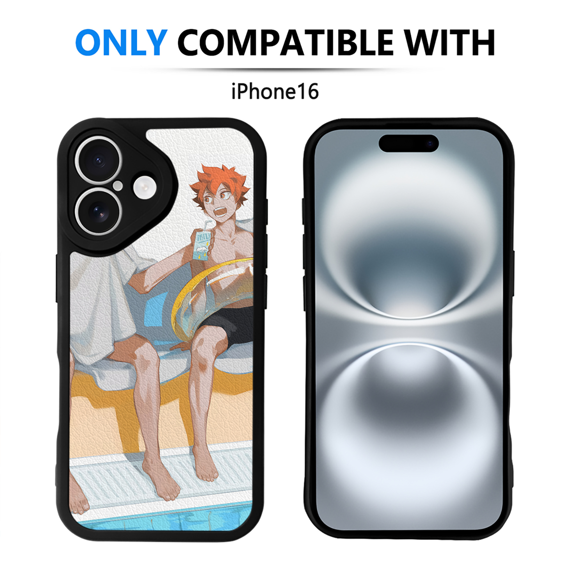 （画像用） ハイキュー!! Haikyu!! 【iPhone 16シリーズ対応】シリコンスマホケース（レザー調） 材質：シリコン